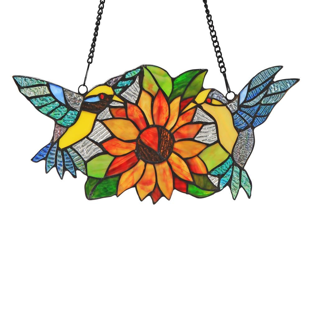 Lighting SOAR Tiffany-glass Window Panel 15x22