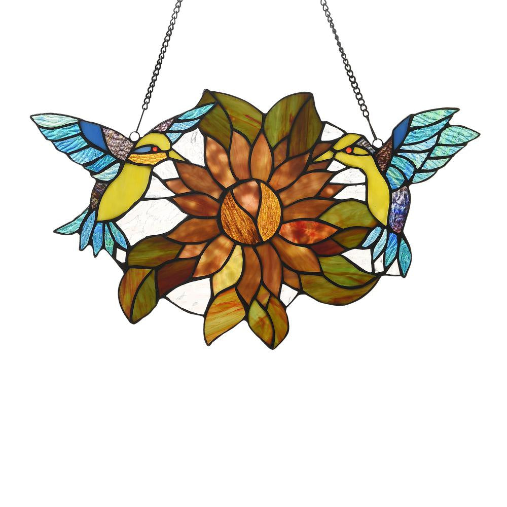 Lighting SOAR Tiffany-style Animal  Design Window Panel 21" x 12"