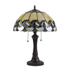 Lighting EFFIE Tiffany-style 2 Light Victorian Table Lamp 16’’ Shade CHL-CH3T040AV16-TL2