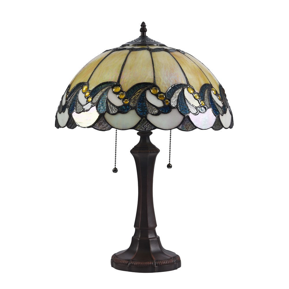 Lighting EFFIE Tiffany-style 2 Light Victorian Table Lamp 16’’ Shade CHL-CH3T040AV16-TL2