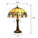 Lighting EFFIE Tiffany-style 2 Light Victorian Table Lamp 16’’ Shade CHL-CH3T040AV16-TL2
