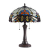 Lighting FLORENCE Tiffany-style 2 Light Victorian Table Lamp 16’’ Shade CHL-CH3T074OV16-TL2