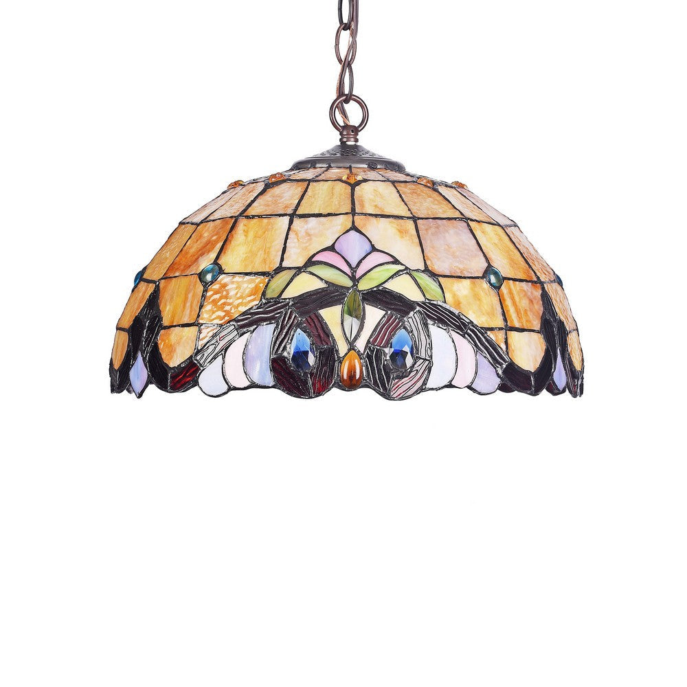 Lighting ANNA Victorian 2 Light Dark Bronze Ceiling Pendant 16’’ Wide CHL-CH3T083AV16-DH2