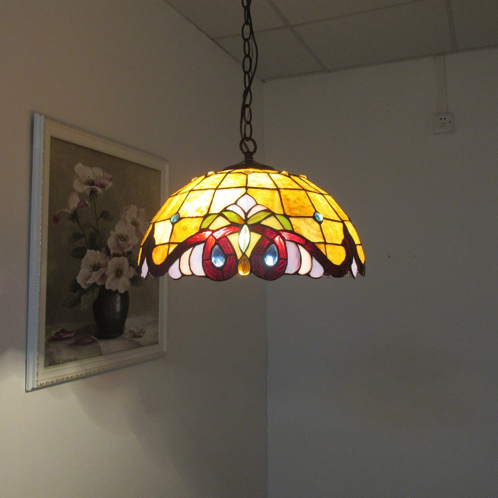 Lighting ANNA Victorian 2 Light Dark Bronze Ceiling Pendant 16’’ Wide CHL-CH3T083AV16-DH2