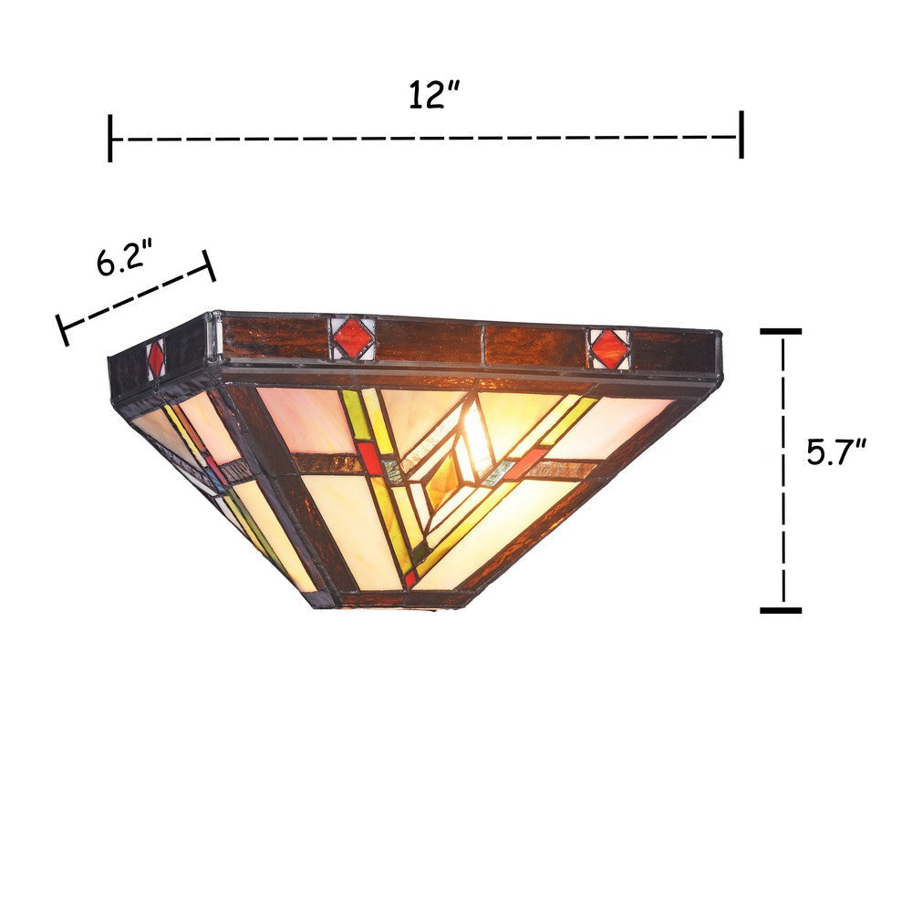 Lighting MANNIX Mission 1 Light Textured Black Wall Sconce 12’’ Wide CHL-CH3T103AM12-WS1