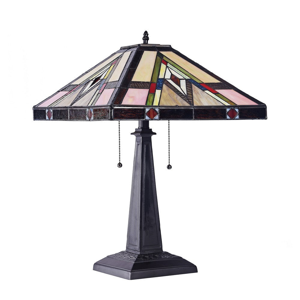 Lighting MANNIX Mission 2 Light Blackish Bronze Table Lamp 16’’ Wide CHL-CH3T103AM16-TL2