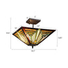 CH3T118AM14-UF2 Blackish Bronze Semi Flush Mount
