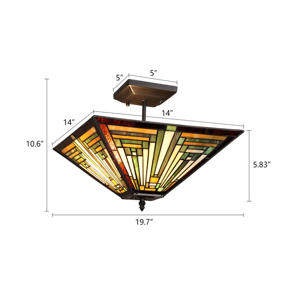 CH3T118AM14-UF2 Blackish Bronze Semi Flush Mount