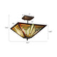 CH3T118AM14-UF2 Blackish Bronze Semi Flush Mount