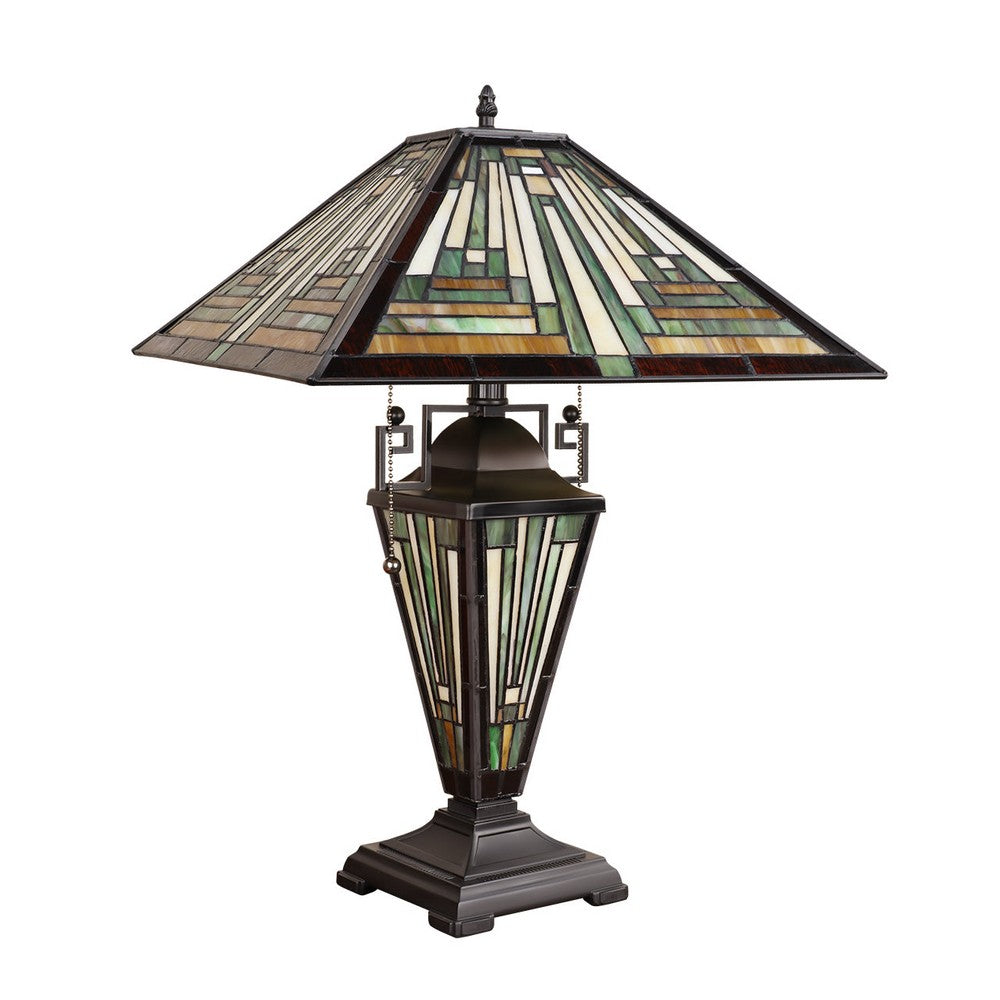 CH3T118AM16-DT3 Blackish Bronze Double Lit Table Lamp