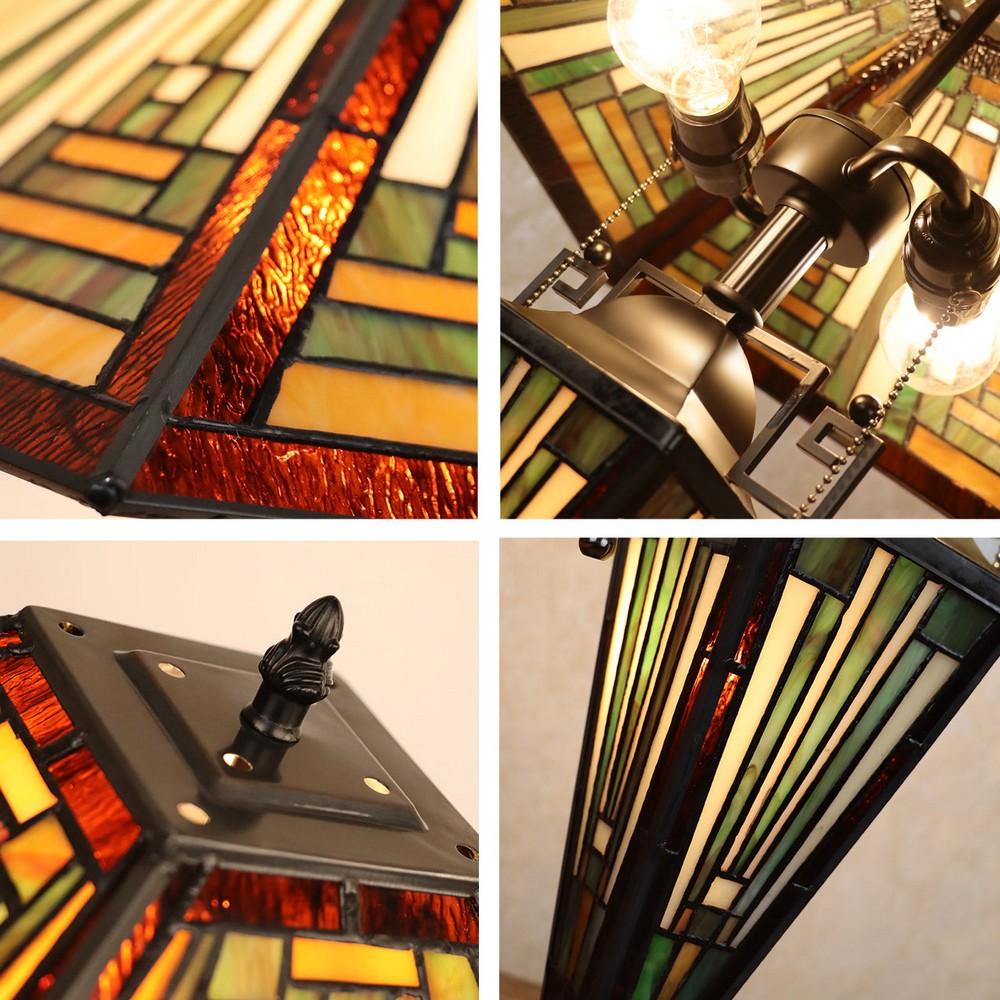 CH3T118AM16-DT3 Blackish Bronze Double Lit Table Lamp