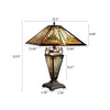 CH3T118AM16-DT3 Blackish Bronze Double Lit Table Lamp
