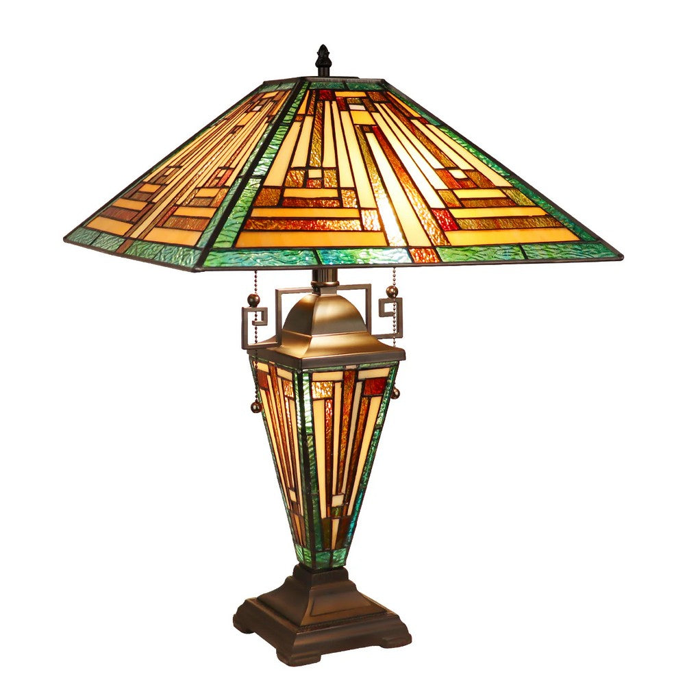 CH3T118GM16-DT3 Blackish Bronze Double Lit Table Lamp