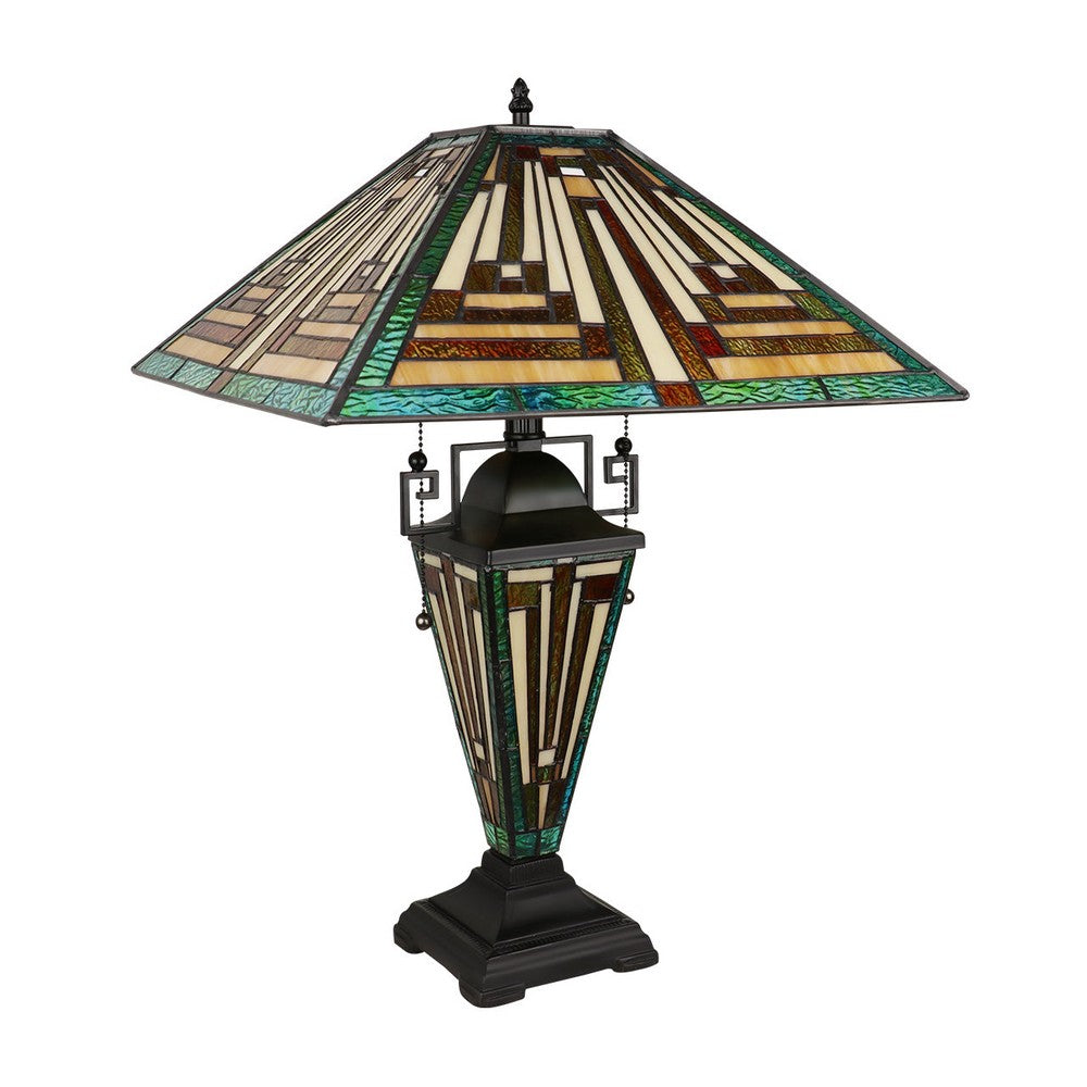 CH3T118GM16-DT3 Blackish Bronze Double Lit Table Lamp