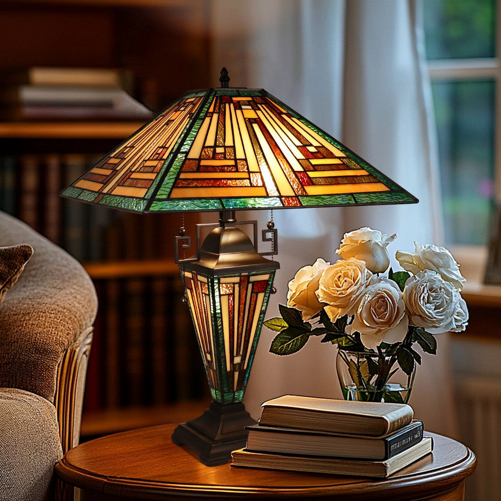 CH3T118GM16-DT3 Blackish Bronze Double Lit Table Lamp