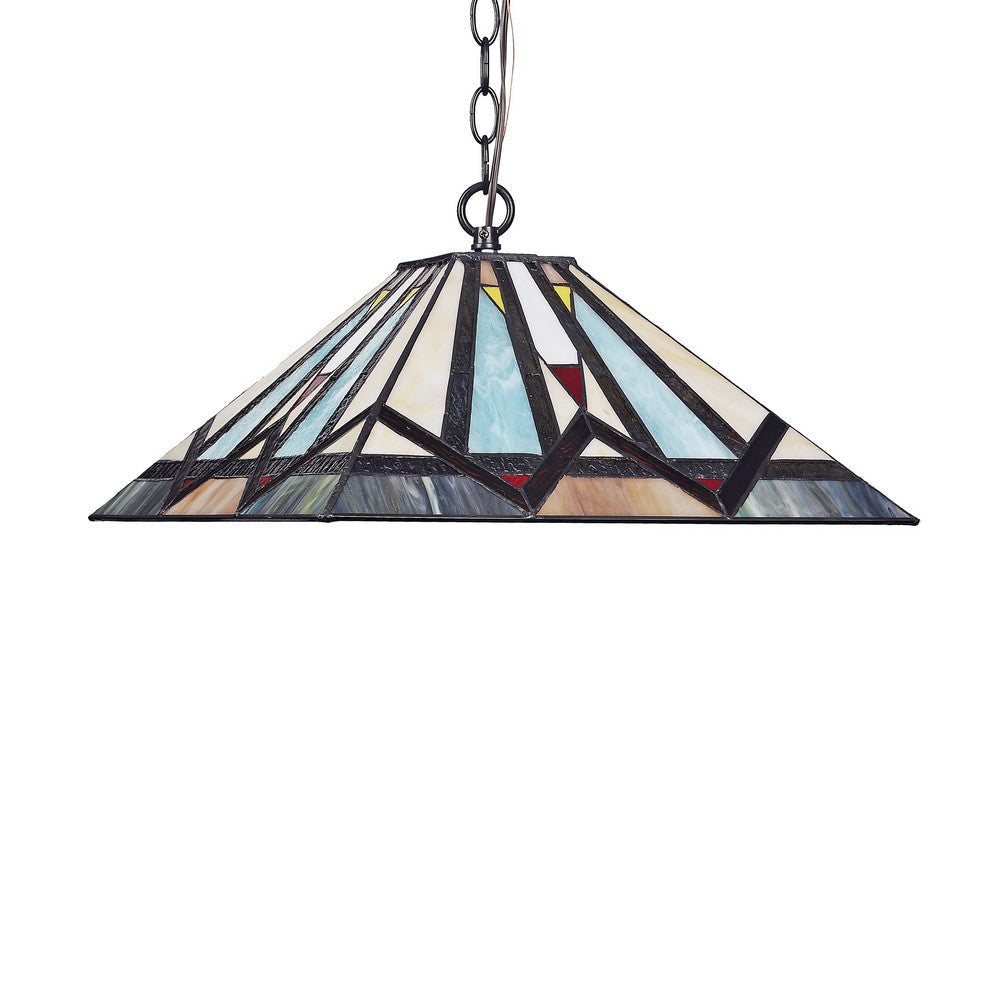 Lighting MANTON Mission 2 Light Blackish Bronze Ceiling Pendant 16’’ Wide CHL-CH3T168BM16-DH2