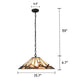 Lighting MANTON Mission 2 Light Blackish Bronze Ceiling Pendant 16’’ Wide CHL-CH3T168BM16-DH2