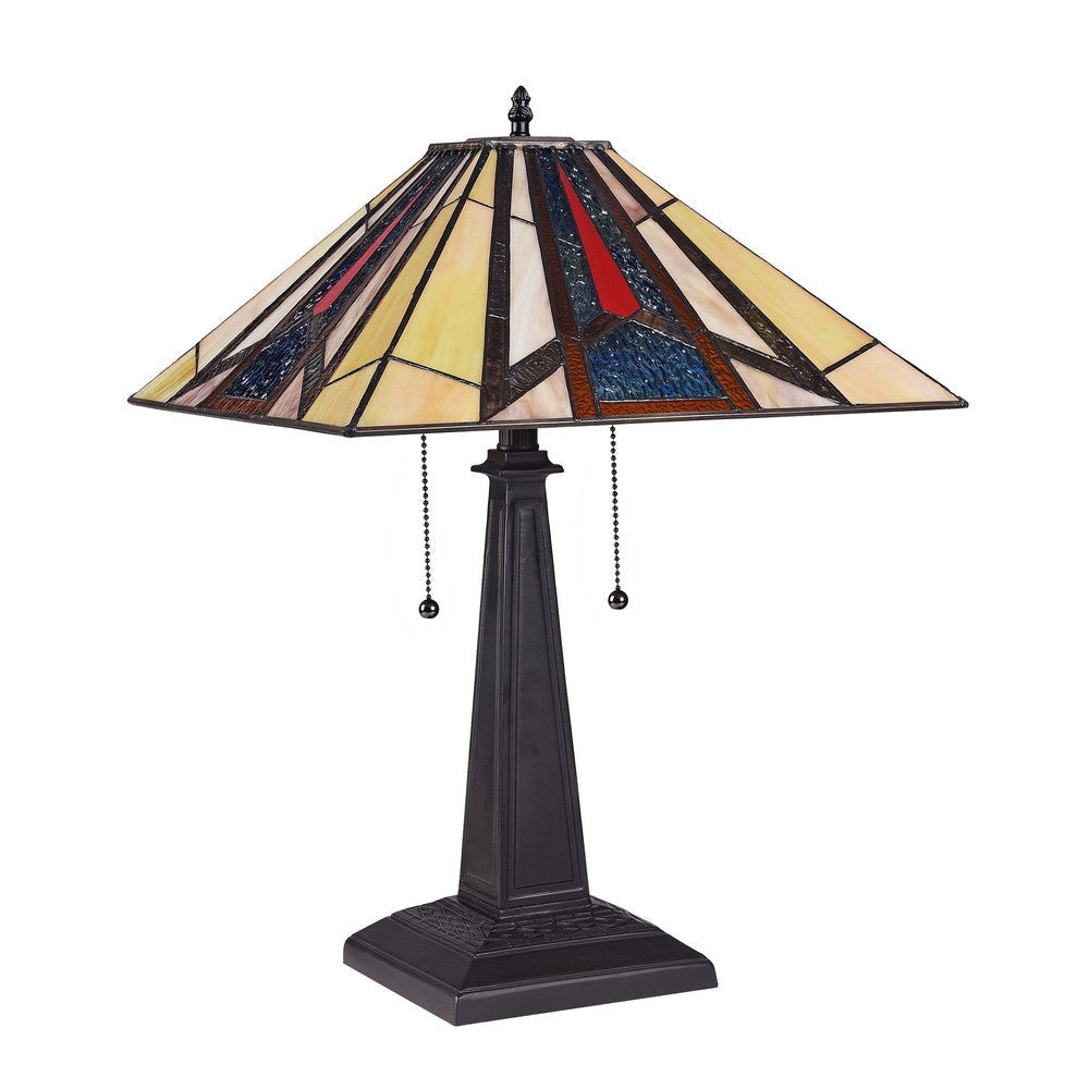Lighting MAXWELLMission 2 Light Blackish Bronze Table Lamp 16’’ Wide CHL-CH3T172AM16-TL2