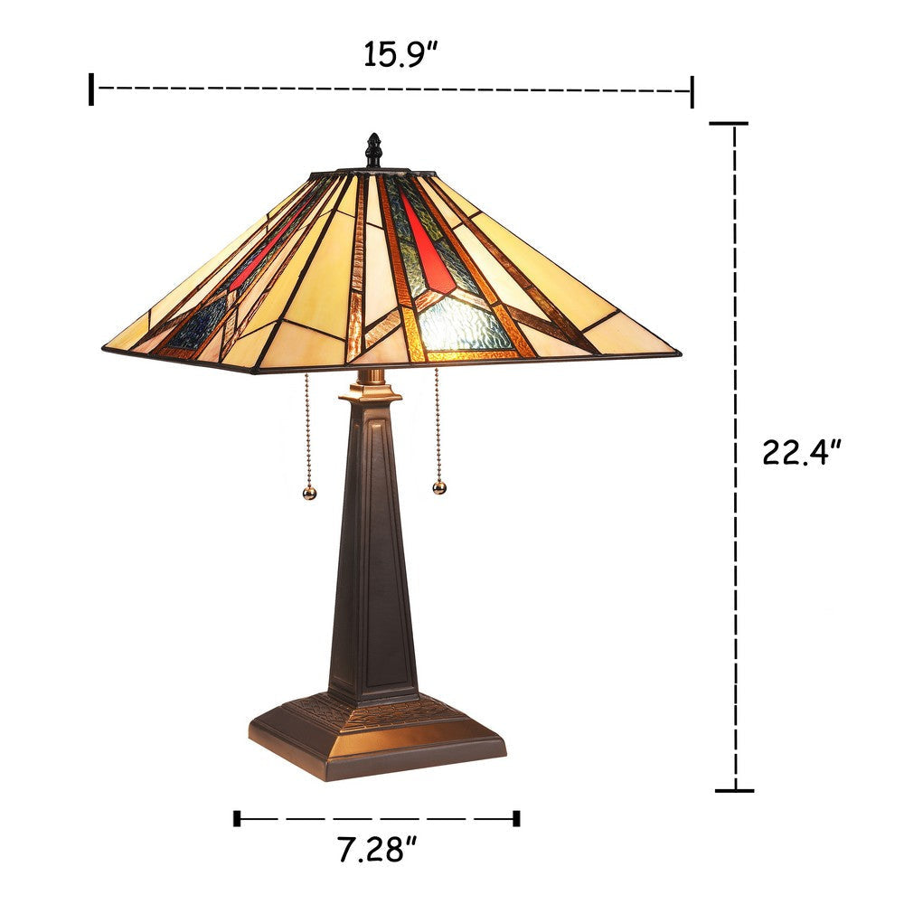 Lighting MAXWELLMission 2 Light Blackish Bronze Table Lamp 16’’ Wide CHL-CH3T172AM16-TL2