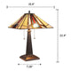 Lighting MAXWELLMission 2 Light Blackish Bronze Table Lamp 16’’ Wide CHL-CH3T172AM16-TL2