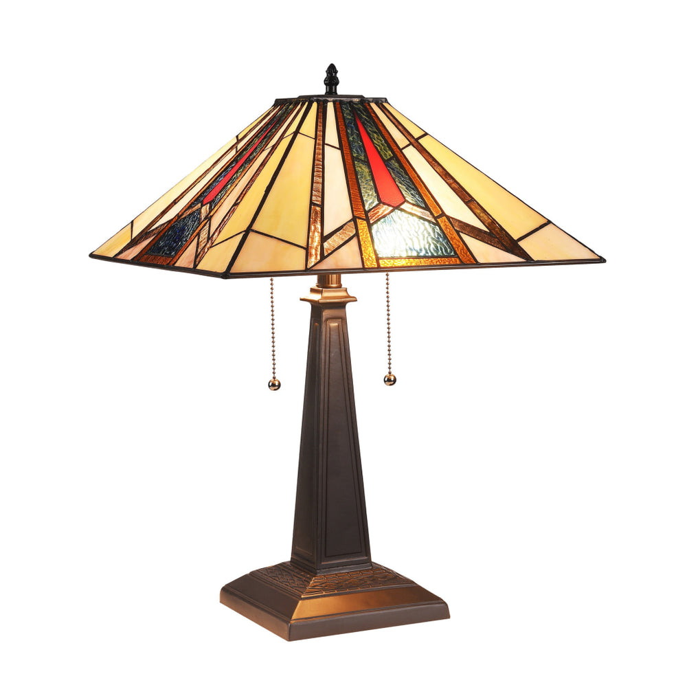 Lighting MAXWELLMission 2 Light Blackish Bronze Table Lamp 16" Wide
