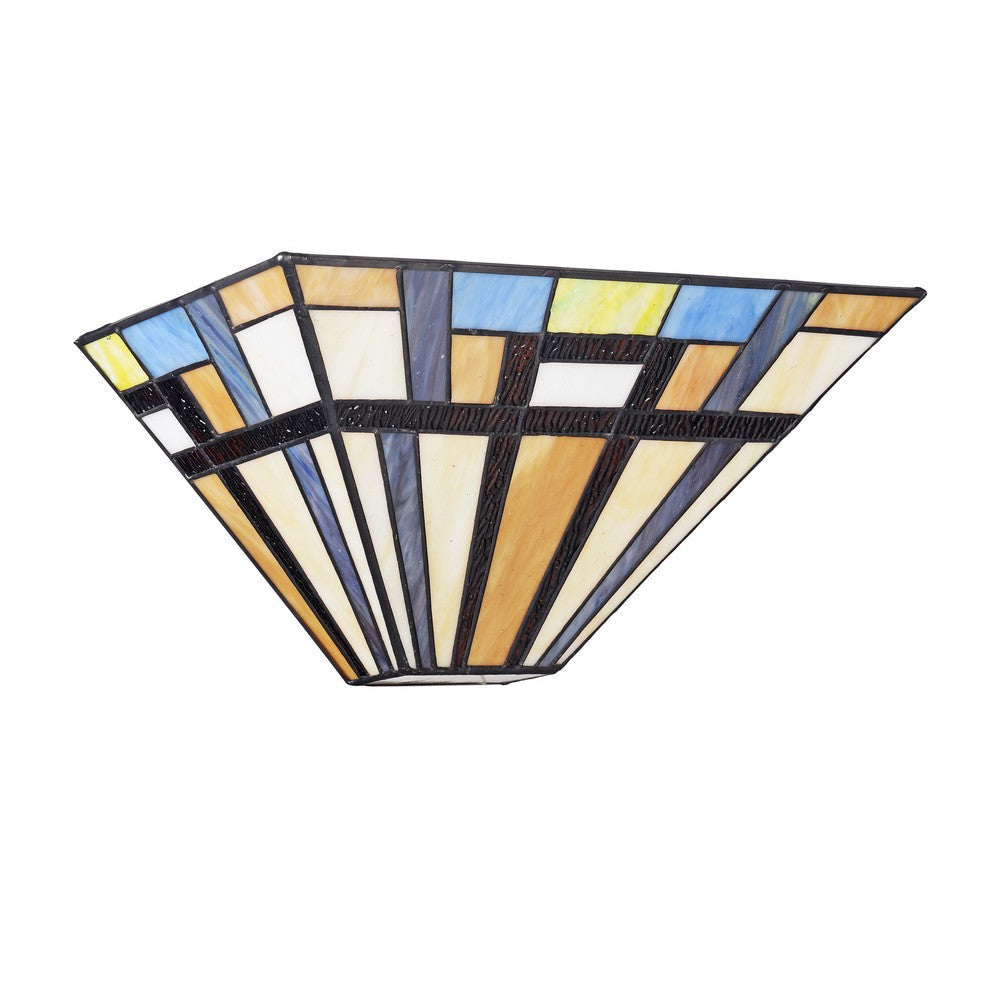 Lighting MERLIN Mission 1 Light Textured Black Wall Sconce 12’’ Wide CHL-CH3T173AM12-WS1