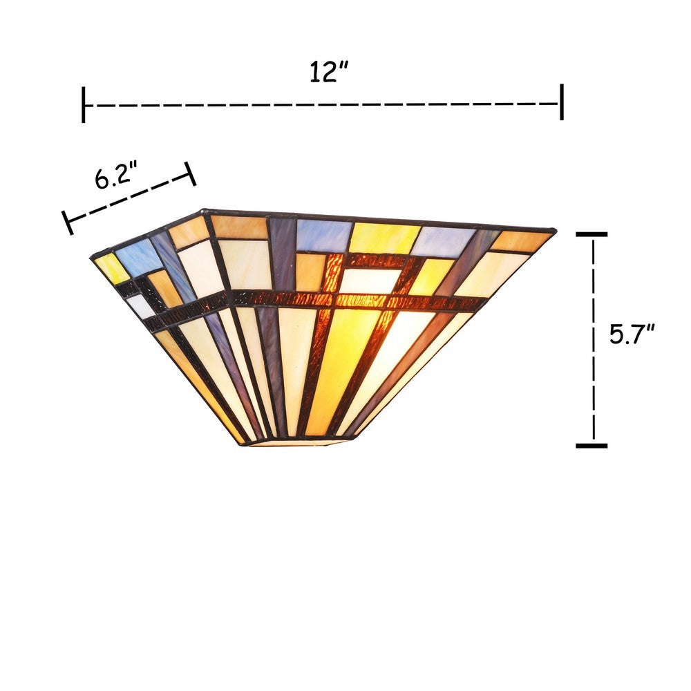 Lighting MERLIN Mission 1 Light Textured Black Wall Sconce 12’’ Wide CHL-CH3T173AM12-WS1