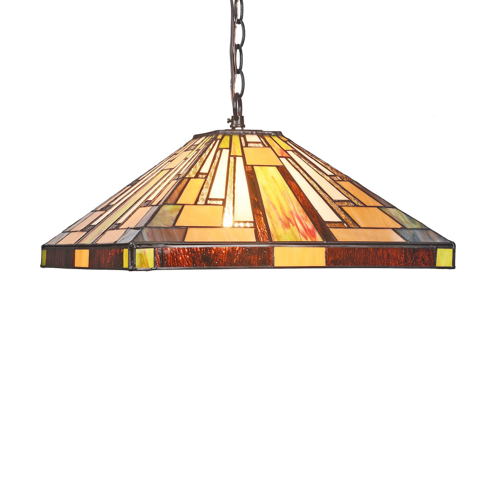 Lighting MERTON Mission 2 Light Blackish Bronze Ceiling Pendant 16" Wide
