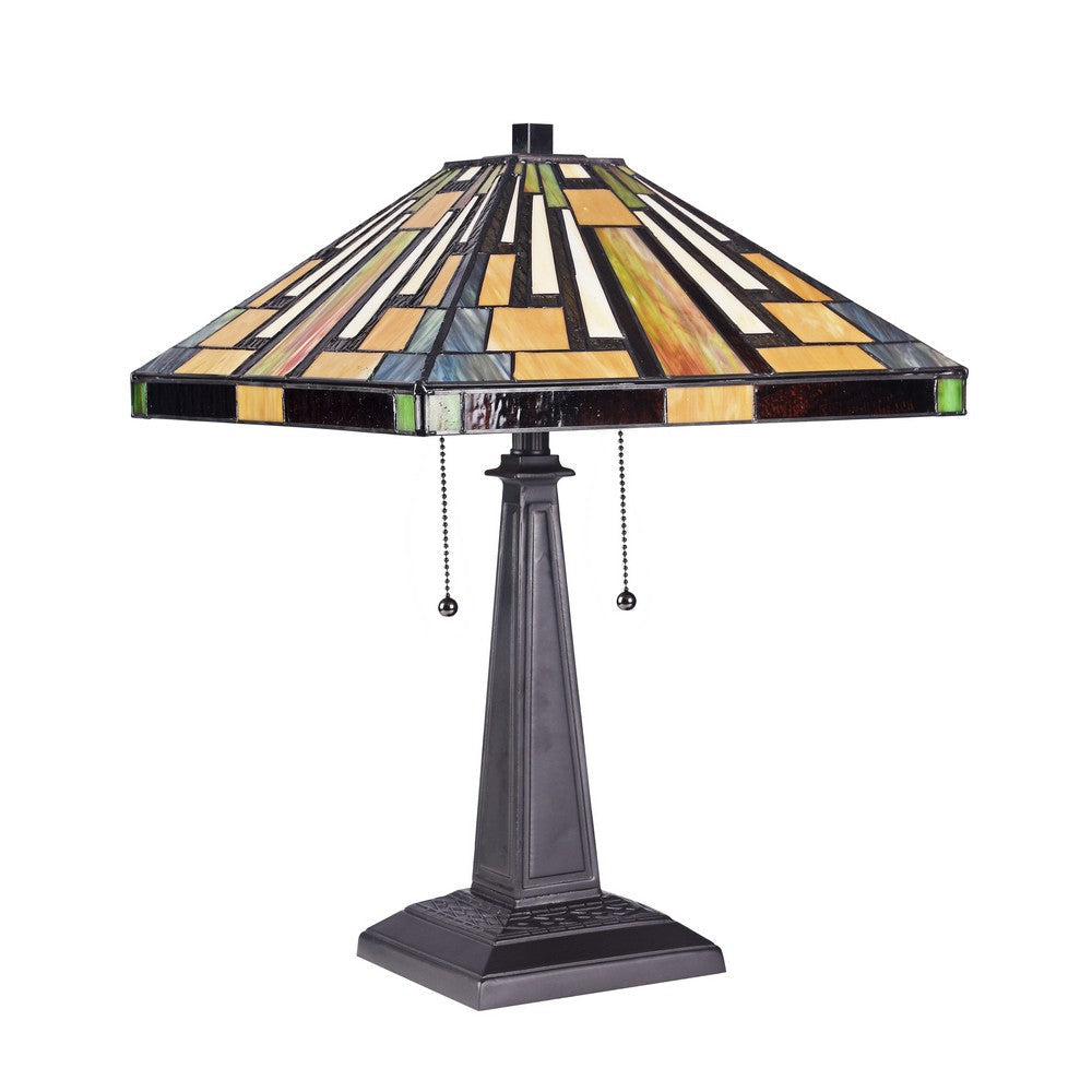 Lighting MERTON Mission 2 Light Blackish Bronze Table Lamp 16’’ Wide CHL-CH3T175PM16-TL2