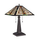 Lighting NORMAN Mission 2 Light Blackish Bronze Table Lamp 16’’ Wide CHL-CH3T176IM16-TL2