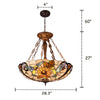 Lighting SOAR Tiffany-style Dark Antique Bronze 4 light Animal Ceiling Pendant 28’’ Wide CHL-CH3T212AI28-UP4