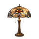 Lighting ELLINGTON Tiffany-style Dark Bronze 2 Light Victorian Table Lamp 16" Shade