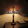 Lighting JUDE Tiffany-style Dark Bronze 2 Light Victorian Table Lamp 16" Shade