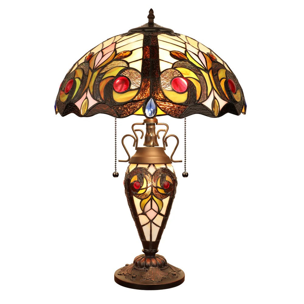 CH3T229IV16-DT3 Dark Bronze Double Lit Table Lamp