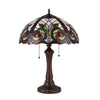 Lighting LENNON Tiffany-style Dark Bronze 2 Light Victorian Table Lamp 16’’ Shade CHL-CH3T229IV16-TL2