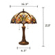 Lighting LENNON Tiffany-style Dark Bronze 2 Light Victorian Table Lamp 16’’ Shade CHL-CH3T229IV16-TL2