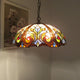 Lighting LENNON Tiffany-style Dark Bronze 2 Light Victorian Ceiling Pendant Fixture 18’’ Shade CHL-CH3T229IV18-DH2