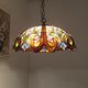 Lighting LENNON Tiffany-style Dark Bronze 2 Light Victorian Ceiling Pendant Fixture 18’’ Shade CHL-CH3T229IV18-DH2