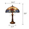 Lighting CASPIAN Tiffany-style Dark Bronze 2 Light Victorian Table Lamp 16’’ Shade CHL-CH3T232BV16-TL2