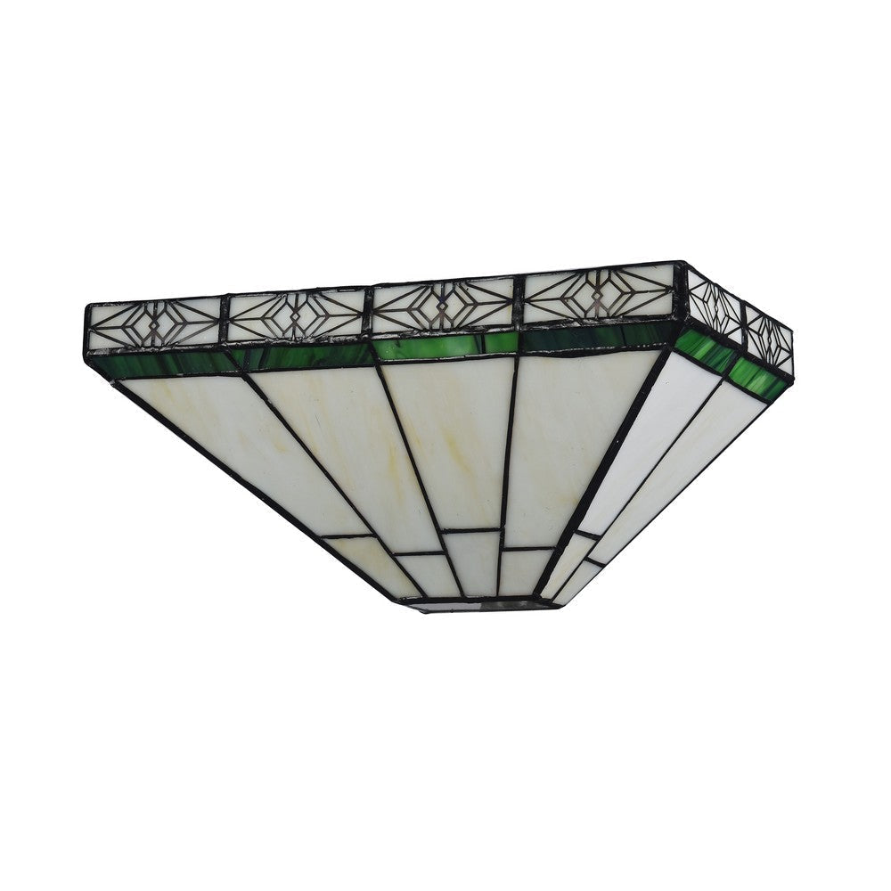 Lighting THEROS Tiffany-style 1 Light Mission Indoor Wall Sconce 12’’ Wide CHL-CH3T318IM12-WS1