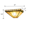 Lighting THEROS Tiffany-style 1 Light Mission Indoor Wall Sconce 12’’ Wide CHL-CH3T318IM12-WS1