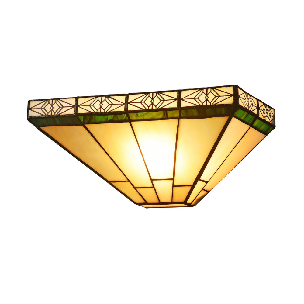 Lighting THEROS Tiffany-style 1 Light Mission Indoor Wall Sconce 12" Wide