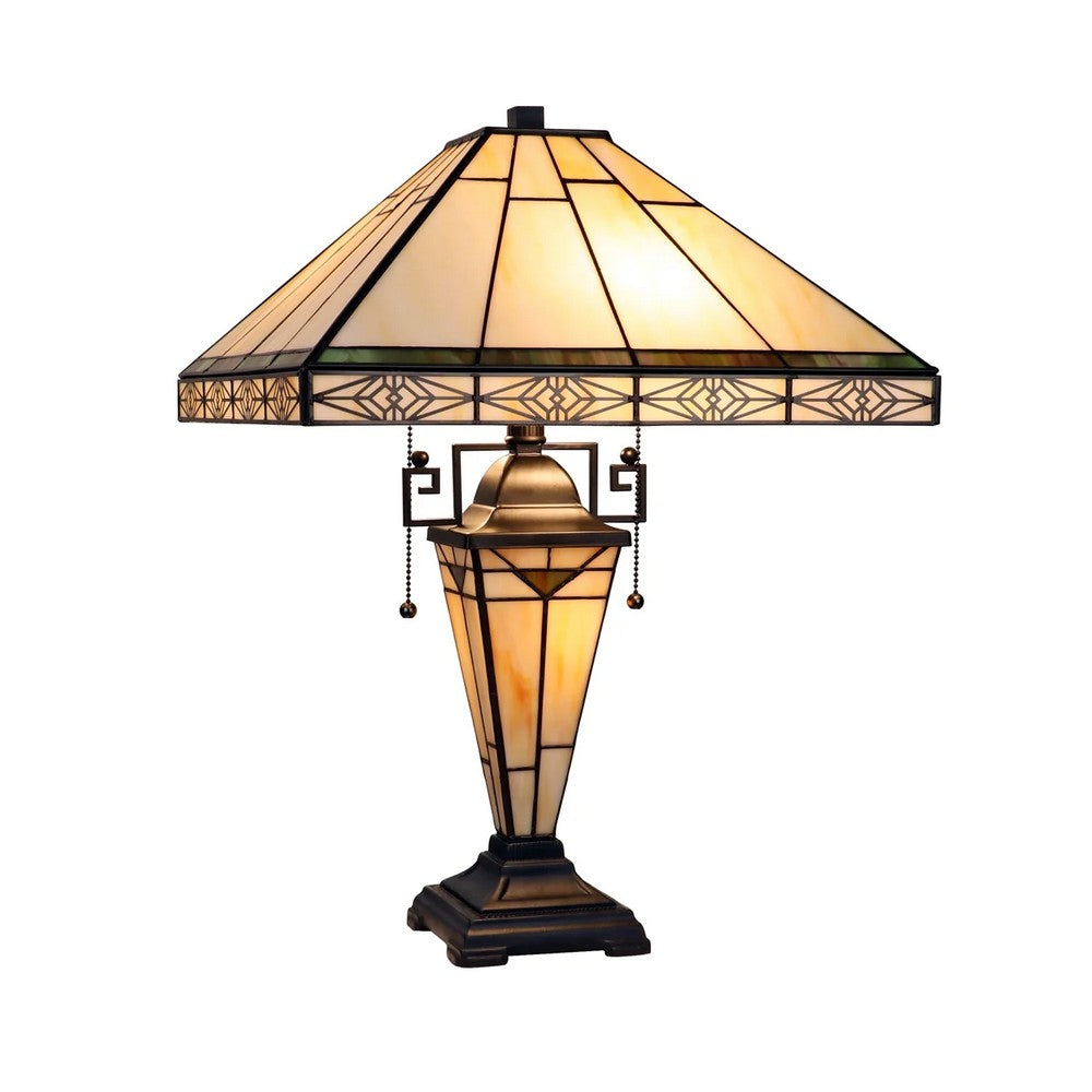 CH3T318IM16-DT3 Blackish Bronze Double Lit Table Lamp