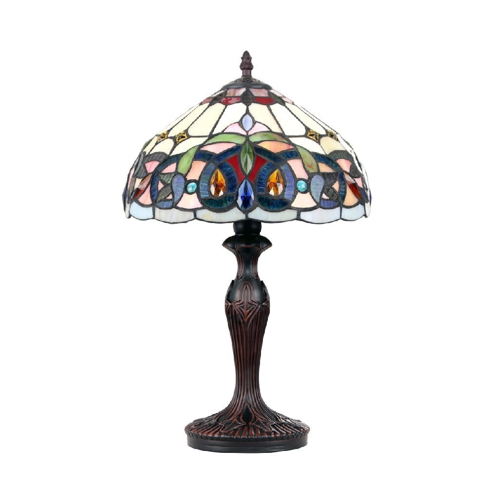 CHLOE Lighting SERENITY Tiffany-style Victorian Dark Bronze 1 Light Table Lamp 12’’ Shade CHL-CH3T353BV12-TL1