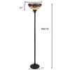 CHLOE Lighting SERENITY Victorian Tiffany-style Dark Bronze 1 Light Torchiere Lamp 14’’ Wide CHL-CH3T353BV14-TF1