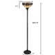 CHLOE Lighting SERENITY Victorian Tiffany-style Dark Bronze 1 Light Torchiere Lamp 14’’ Wide CHL-CH3T353BV14-TF1