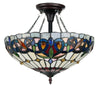 CHLOE Lighting SERENITY Tiffany-style Dark Bronze 2 Light Semi-Flush 16’’ Wide CHL-CH3T353BV16-UF2