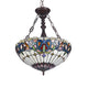 Lighting SERENITY Tiffany-style 3 Light Victorian Inverted Ceiling Pendant 18’’ Shade CHL-CH3T353BV18-UH3