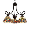 CHLOE Lighting SERENITY Victorian Tiffany-style Dark Bronze 3 Light Mini Chandelier 22" Wide