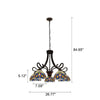 CHLOE Lighting SERENITY Victorian Tiffany-Style Dark Bronze 5 Light Large Chandelier 27’’ Wide CHL-CH3T353BV27-DD5